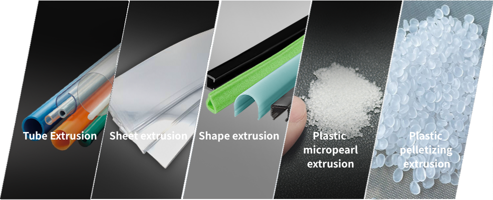 SPiDER EXTRUSION are also involved in other plastics industries, such as Tube extrusion,Sheet extrusion,Shape extrusion,Plastic micropearl extrusion,Plastic pelletizing extrusion..